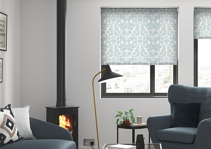 Osborne, Aqua - Roller Blind - Image 3